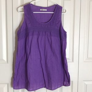 Old Navy purple sheer cotton tank top XL